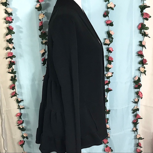 Anthropologie Black Open Front Sweater Cardigan Small - Picture 3 of 7